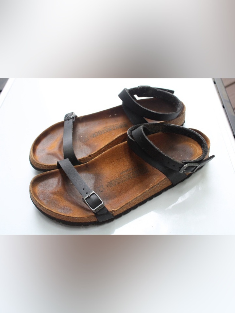 Birkenstock Daloa black Birko-Flor ankle-strap sandals